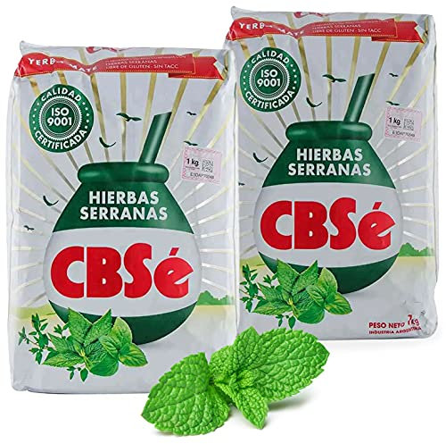 CBSé Yerba Maté Thé Herbes de Montagne 1 kg (0,5 kg x 2) | Thé maté d'Argentine | Boisson revigorante et énergisante