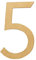 Zayookey Brass House Number Sign 2 Inch Metal Home Address Numbers Modern 3D Mailbox Numbers for Hotel Room Door Street Plaque (Door Number 5)