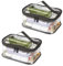 Borse da Toilette Trasparente 2 Pezzi Impermeabile PVC Sacchetto di Cosmetica da Viaggio Portatile Pochette Trucco con Cerniera per Uomini e Donne