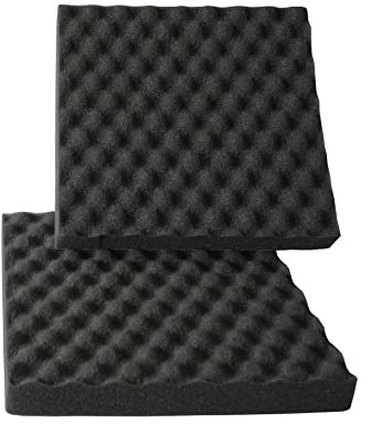 TROCELLEN Kit 7 pièces Panneau d'insonorisation gaufré auto-adhésif 30x30 cm, épaisseur 4 cm - Isolation acoustique Jeux Musique Insonorisation