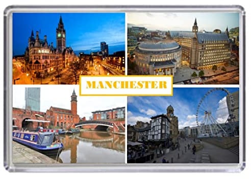 Manchester UK England Souvenir Acrylic Fridge Magnet (Standard: 70x45mm)