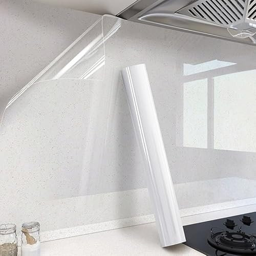 Norhogo Papel adhesivo transparente para manualidades, papel adhesivo transparente, para muebles de cocina, paredes, azulejos, puertas, rollo de vinilo decorativo, resistente al agua, 40 x 300 cm