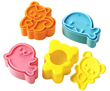 SunaOmni Sandwich-Ausstecher, Ausstecher, Mini-Cartoon, BäR, EichhöRnchen, Delphin, Seehund, Brotausstecher, Sandwich-Ausstecher Und Versiegelung FüR Kinder, 5 StüCk