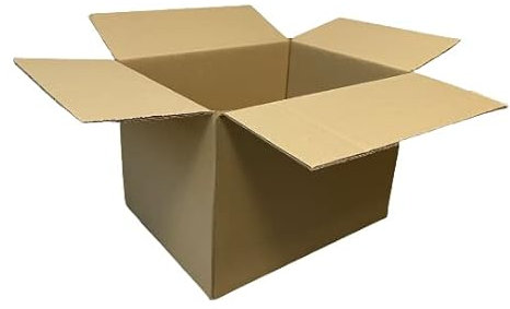 Faltkarton 2-wellig – 450 x 350 x 320 mm – stabiler Versandkarton aus Wellpappe – idealer Karton/Kartonage für den Versand von Lebensmitteln und anderen Waren