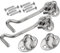 DKBT 4inch Sturmhaken mit öse Edelstahl 2 Stück Riegel Tür Sturmhaken,Kabinenhaken Groß,Fensterhaken Sturmhaken mit 8Stk Montage Schrauben für Garagentor Fenster Scheunentor Türschlösser(Silber)