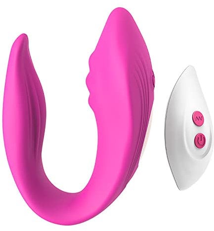 ChicLSQ Silikon Tragbar Paar Vibratoren für Sie Klitoris und G Punkt Stimulation mit Leise 10 Vibrationsmodi Fernbedienung Prostata Vibrator Stark Analvibrator Sexspielzeug für Frau Paare (Pink)