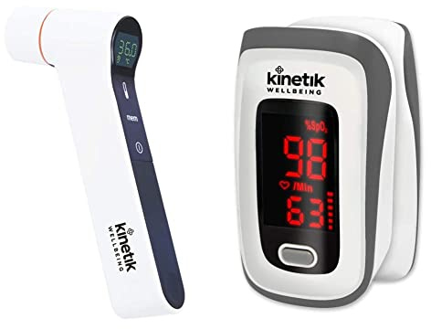 Kinetik Wellbeing Ear and Non-Contact Thermometer – Used by the NHS – Which? Best Buy 2021 – In Association with St John Ambulance & Finger Pulse Oximeter – In Association with St John Ambulance