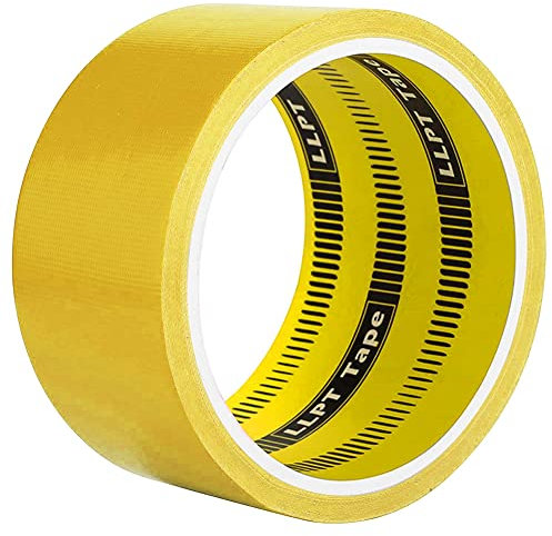 LLPT Klebeband Gewebeband Hochwertiges Farbiges Klebeband Geeignet für DIY Handwerk Dekoration für den Innen- und Außenbereich, 1 Rollen 50MM x 9M Gelb (DT601YL)
