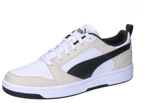 PUMA Rebound V6 Low Unisex Sneaker , Alpine Snow New Navy Puma White, 40.5 EU