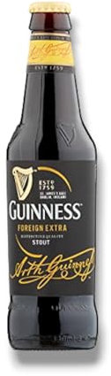 12 x Guinness Foreign Extra Stout 0,325l - Nigeria mit 7,5% Vol. - Inklusive Original Haus der Biere Berlin Bierdeckel