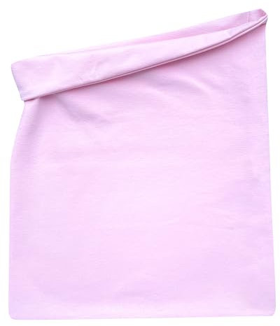 Wollhuhn Kinder Long Loop MAXI Halswärmer/Schlupf-Schal Extra Lang Jungen/Mädchen Viele Motive 20240201 (Baumwolljersey, Einfarbig Rosa)