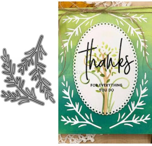 Tannenzweige Stanzformen für Kartenherstellung, Pflanzen-Metall-Stanzformen für Papier, Scrapbooking, DIY-Schablonen für Album, Party, Hochzeit, Festivals, Dekoration