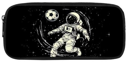 chaqlin Federmäppchen mit großer Kapazität für High School Office College Student Pencil Box Case, Schwarzer Astronaut, Münzfach