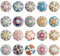GlobeeCraft Exclusive Hand Painted Ceramic Knobs for Drawers, Cabinets and Kitchen Doors - Vintage Knobs for cupboards. Doorknobs and Draw knobs in a Set of 20 Unique Pieces