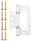 sourcing map 2Pcs 4x3 Inch Door Hinges Non-Mortise No Noise Stainless Steel Bifold Door Hinges with Mounting Screws Plating Surface for Furniture Window, White