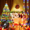 Apritsce Lichterschweif 2 Stück, 2 M 200 LED Lichterkette mit Stecker, Lichterkette Wasserfall 8 Modi, LED Weihnachtsbeleuchtung mit Timer, Lichterbündel für Weihnachten Balkon Innen Deko (Farbe)