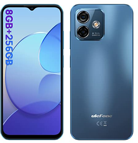 Ulefone Note 16 Pro Smartphone Offerta, 16GB RAM + 256GB ROM Cellulari Offerta, 50MP Fotocamera con 6.52’’ HD+ Schermo, 4400mAh Android 13 Smartphone, Dual SIM 4G/OTG/WiFi 5G/Face ID/GPS-Blu