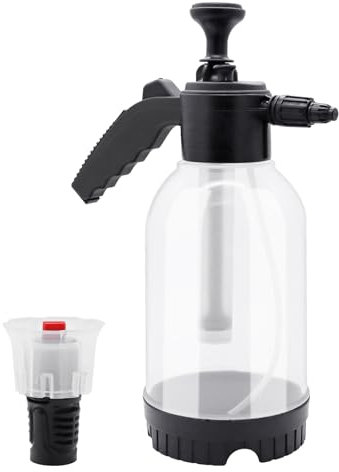 Hioph 2L Snow Foam Pump Sprayer With 2 Nozzles, Hand-Pressurised Car Wash Foam Sprayer, Car Foam Sprayer Hand Pump For Car Cleaning & Water The Flowers