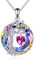 Tree of Life Birthstone Necklace for Women 925 Sterling Silver Tree of Life Jewelry Pink Tourmaline Pendant October Birthstone Gemstone with Crystal Birthday Christmas Gifts for Women