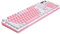 HOMSFOU 104 Teclado para Juegos con Cable Cableado Retroiluminado Condujo Teclado USB Hardware De Juegos De Computadora Teclado De Oficina Teclado Electrónico Teclado con Cable Rosa Abs