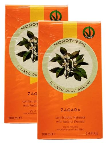 2x EDT Il Libro Degli Agrumi ZAGARA Con Estratto Naturale, Vegan Ok. Profumo Di Incredibile Fascino Ed Immensa Femminilità 100ml