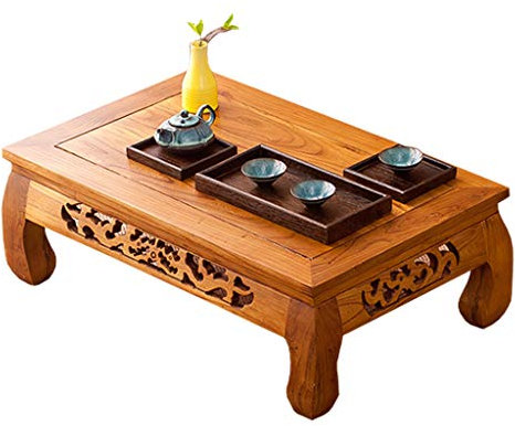 Couchtisch aus Holz für Laptop und Tee, Naturholz, Mitteltisch mit Paletten-Design, 50 cm/60 cm/70 cm/80 cm Breite