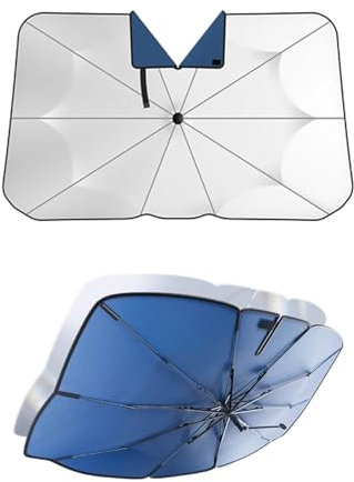 DCYBDL Sonnenschutz Auto Frontscheibe für VW Multivan T6, Wärmeisolierter UV-Schutz Auto-Sonnenschirm Regenschirm Faltbarer Windschutzscheibe Sonnenschutz,S