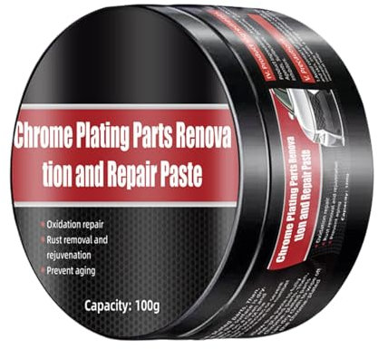 Generisch Chrompaste | 100g Chrom -Rekonditionierungscreme | Hochleistungschromreiniger und polnischer, Automobilanlauf, Reparaturmittel für Türgriffe, Fensterstreifen