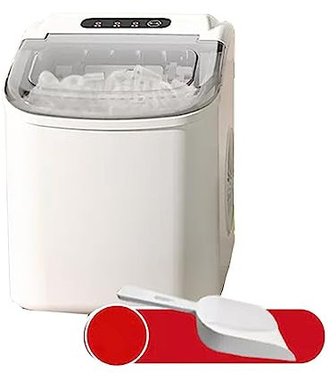máquina de hielo Máquina for hacer cubitos de hielo for cocina, generador de hielo eléctrico for tienda de té de la leche de 15KG, máquina for hacer cubitos de hielo portátil for encimera del hogar ma
