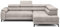 DomoHome Ecksofa Freistehend Mit Schlaffunktion Und Verstellbaren Kopfstützen, Chaiselongue, Rechts Seite, 278×197×76/98 cm, Schlaffläche: 88×200 cm, Stoffbezug In Esche