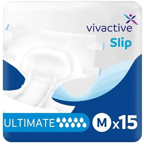 Vivactive Slip Ultimate Medium (4450ml) 15 Pack - Adult Nappies