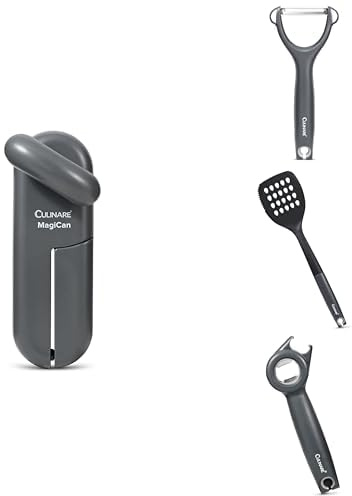 Culinare Back to Uni Bundle, Kitchen Essentials Bundle of Tin Opener, Peeler, Cooking Turner and 5 in 1 Opener, Kitchen Tools and Accessories Bundle Ideal for Students and First Home