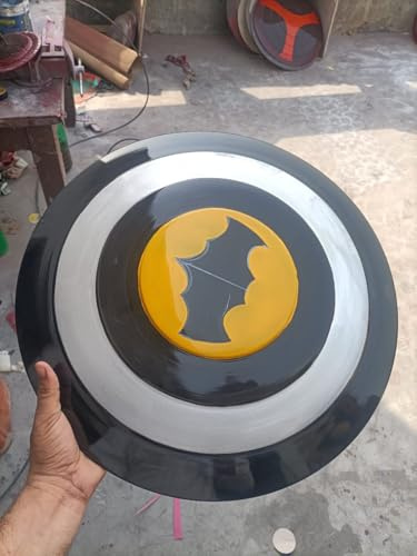 Cosplay Wandbehang, großes mittelalterliches Schild-Design, Sammlerstück, Heimdekoration für Fans von Deadpool und Wolverine, perfekt für Dekoration und Cosplay (Batman-Schild)