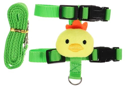 Mobestech Verstellbares Kontrolle Satz und Kaninchen aus Leine Kaninchengeschirr in sichere Polyester Komfortables Gehen Hellgrün für von Kleinen Haustieren Wie Zwergdackeln