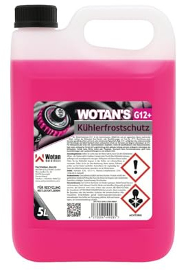 WWotan Solutions Wotan's 5L Kühlerfrostschutz G12+ Gebrauchsfertig – Silikatfrei, Lila – Frostschutz bis -37°C – Kühlmittel für PKW, LKW & Aluminiumkühler (1x5L)