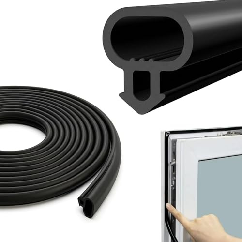 6-Meter UPVC Window Sealing Strip Door – Hollow Bulb Rubber Window Seal Strip, Door Sealing Strip with Noise Reduction & Weather Proofing, Easy DIY Installation