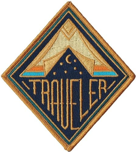 Aufnäher/Aufbügler „Traveler“ (ca. 9 cm), voll bestickt, von Karma Patch