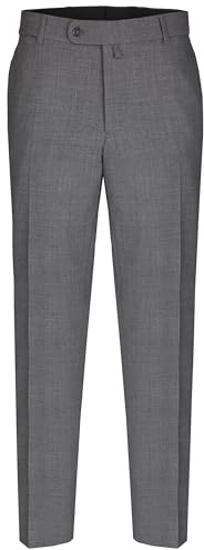 aubi: Herren Sommer Businesshose Anzughose Cool Finish Flat Front Modell 26 | Farbe:;Größe:48