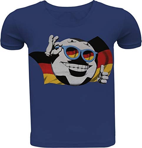 Football Children's Boys' T-Shirt Germany World Cup Crew Neck Leisure, Blue, 11 Years