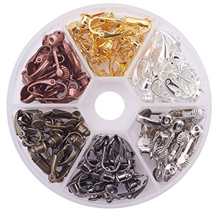 36Stücke Ohrringe Für-piercing Ohren Buntes Schmuckzubehör für DIY Ohrringe mit Aufbewahrungsbox für Ohrlöcher