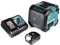 Makita DMR 202 RT1 Baustellen Lautsprecher 18V - für Akku- und Netzbetrieb, mit Bluetooth-Funktion, AUX-Anschluss, USB-Port, LCD Display + 1x Akku 5,0 Ah, Ladegerät 18V