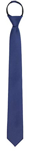 WANYING Reißverschluss Krawatte 6cm Schmalen Krawatte für Herren Vorgebunden Security Sicherheits Krawatte Casual Business Länge 48cm - Einfarbig Dunkelblau