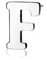 eeddoo® Damen Zeichen-Ohrstecker aus Edelstahl Silber im Design Alphabet Buchstaben Einzeln von A - Z (F)