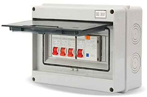 Verbrauchereinheit 3-Wege-Garage Wohnwagen Werkstatt Verbrauchereinheit 63A 30mA RCD 3MCB 6A + 16A + 32A