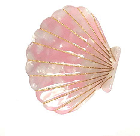 Haarklammer für Damen, Acetat, Muschel, modische Haarnadel, Zubehör für halbe Hochsteckfrisuren, Rosa