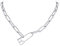FindChic Damen Schlolss Choker Halskette Edelstahl Gliederkette mit Schloss Anhänger 40cm lang Kürz Choker Halskette mit Geschenkebox für Damen Mädchen