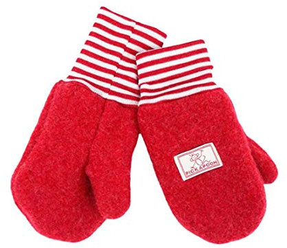 PICKAPOOH Baby und Kinder Bio-Fleecehandschuhe, Red Melange, Gr. 4 (bis 6 Jahre)