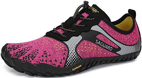 SAGUARO Scarpe Barefoot Minimaliste Uomo Donna Traspiranti Scarpe da Scogli Comode Leggere Scarpette Multisport per Trekking Trail Running Sport Acquatici Palestra, Rosa 41 EU