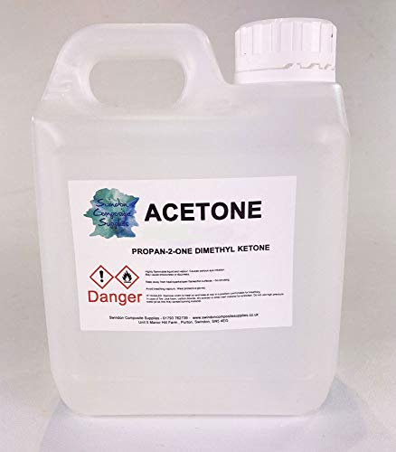 Swindon Composite Supplies : Pure Acetone Nail Polish Remover UV LED GEL Soak Off (1 Litre)