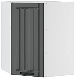 Vicco Eckhängeschrank Fame-Line, Küchen-Eckschrank, Anthrazit/Weiß, 57 cm